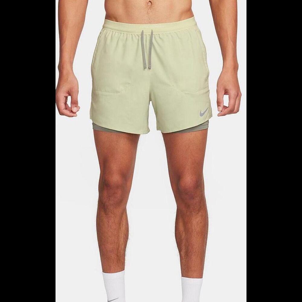 Nike Dri-Fit Stride 5" Running Shorts Mint Green Mens Large FN2992-371